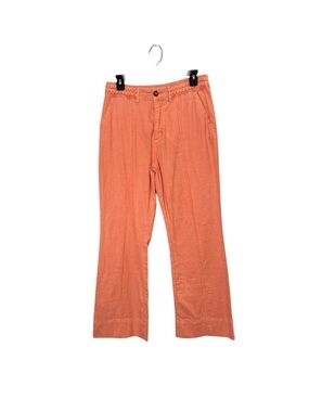 Habitual Women’s Coral Straight-Leg Cotton Linen Summer Pants sz 6